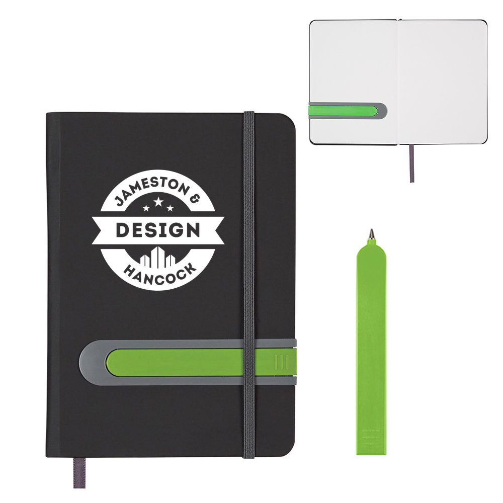 View larger image of Add Your Logo: Tucked Away Pen and Journal Set